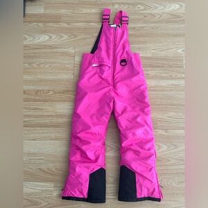 Girl’s Pink Snow Bib Snow Pants Arctic Quest XS 5/6
